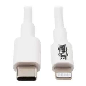 Tripp Lite M102-003-WH USB-C to Lightning Sync/Charge Cable (M/M) MFi Certified White 3 ft. (0.9 m)