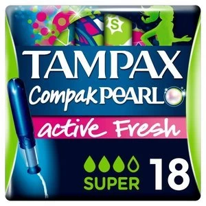 Tampax Compak Pearl Super Fresh Tampons 18pck