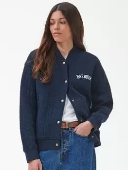 Barbour Barbour Chesil Bomber Jacket - Navy, Size 12, Women