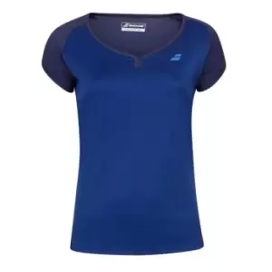 Babolat Poly Cap Sleeve T Shirt Womens - Blue