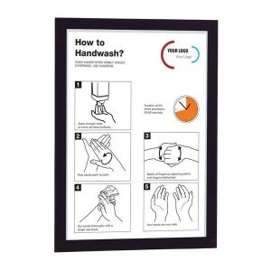 Durable DURAFRAME A3 Self Adhesive Information Sign with Folding Magnetic Front Panel Black Pack of 2