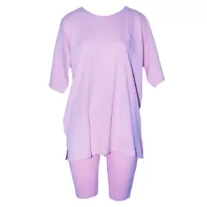 Forever Dreaming Womens/Ladies Oversized Tee Pyjama Set (S) (Lilac)