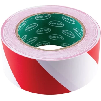 Avon 50MM Red & White Hazard Marking Tape