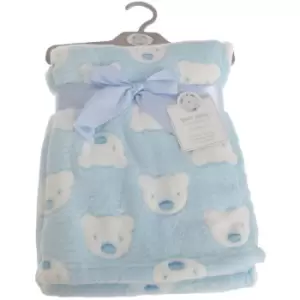 Bear Face Baby Wrap (75 x 100cm) (Blue) - Blue - Snuggle Baby