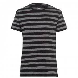 Lee Short Sleeve Stripe T Shirt - Light Grey
