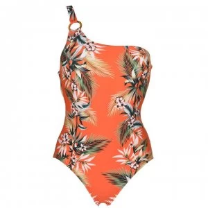 Seafolly Ocean Alley One Strap Maillot Swimsuit - TANGELO