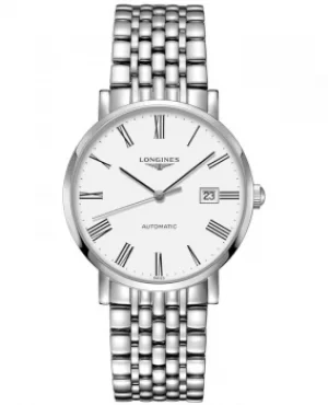 Longines Elegant Collection White Dial Stainless Steel Mens Watch L4.910.4.11.6 L4.910.4.11.6
