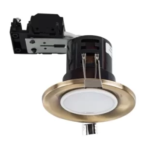 4 x MiniSun Fire Rated Downlights in Antique Brass