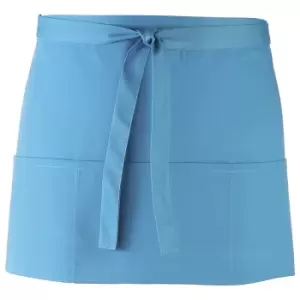 Premier Ladies 'colours' 3 Pocket Apron / Workwear (pack Of 2) (one Size, Turquoise)