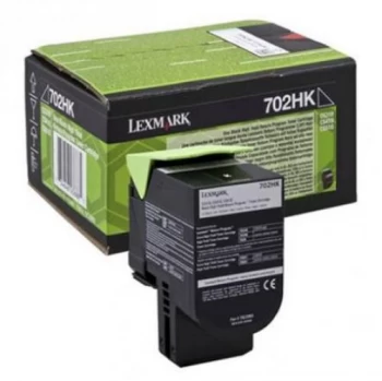 Lexmark 702HK Black Laser Toner Ink Cartridge