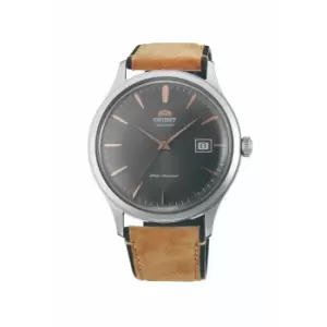 Orient Bambino (42mm) Automatic Grey Dial Tan Leather Strap Mens Watch FAC08003A0