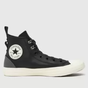 Converse Black & White All Star Hi Leather Hike Trainers