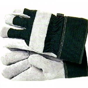 Town and Country Thermal Lined Leather Palm Green Glove One Size