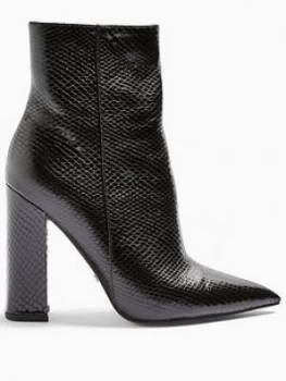 Topshop Harri Point Toe High Heel Boots - Black, Size 7, Women