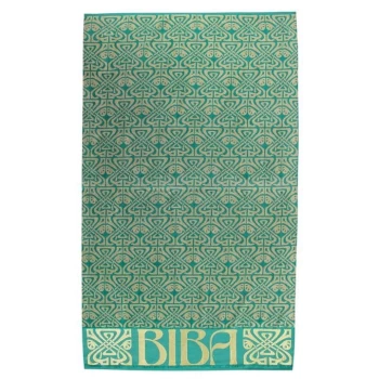 Biba Biba All Over Deco Print Beach Towel - AO Deco Turq