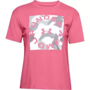 Under Armour Armour Live Fashion Camo T Shirt Ladies - Pink