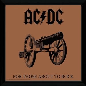 AC/DC For Those About To Rock 12" x 12" Framed Album Cover
