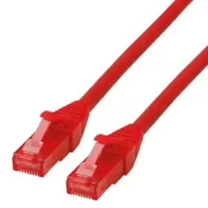 Roline Red Cat6 Cable, U/UTP, Male RJ45, Terminated, 1m
