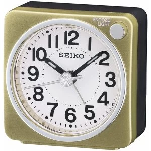 Seiko QHE118G Bedside Alarm Clock Gold