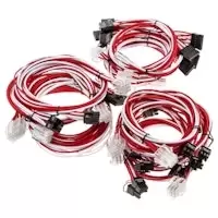 Super Flower Braided Cable Kit - White/Red