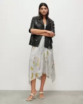 AllSaints Greta Paola Asymmetric Midi Skirt