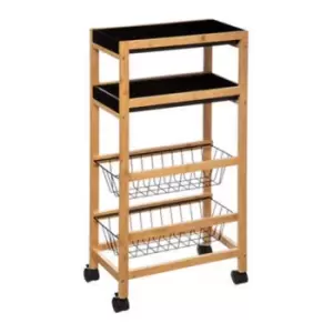 5Five Trolley With Removeable Trays - Black