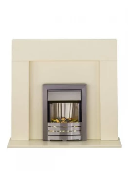 Adam Fire Surrounds Miami Ivory Electric Fireplace Suite