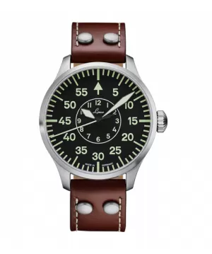 Laco Aachen 42 Pilot Automatic Brown Leather Strap Watch