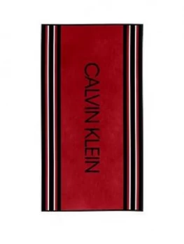 Calvin Klein Boarder Beach Towel