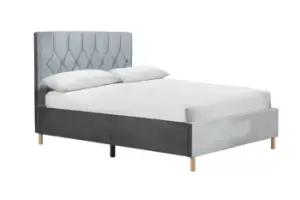 Birlea Loxley Double Fabric Bed Frame - Grey