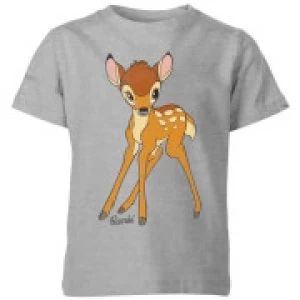 Disney Bambi Classic Kids T-Shirt - Grey - 3-4 Years