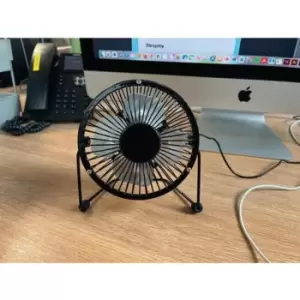 Slingsby 4" Black USB Mini Office Desk Fan