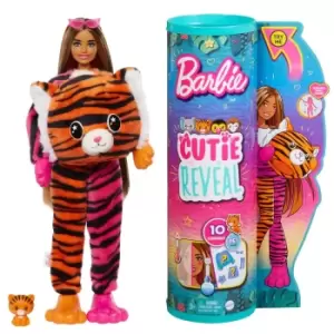 Barbie Cutie Reveal Doll with Plush Tiger Costume - 30cm