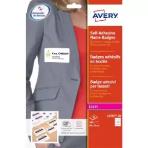 Avery L4785-20 self-adhesive label Rounded rectangle Removable White 200 pc(s)