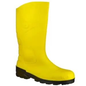 Dunlop Devon Unisex Yellow Safety Wellington Boots (44 EUR) (Yellow/Black)