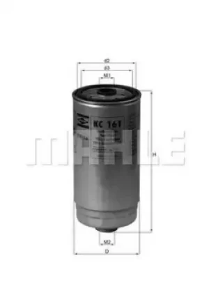 Fuel Filter KC161 72358510 by MAHLE Original