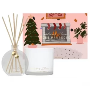 Holiday Cheer 50ml Diffuser & 100g Candle Set Rose Prosecco