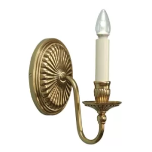 Fitzroy 1 Light Indoor Candle Wall Light Brass, Ivory, E14