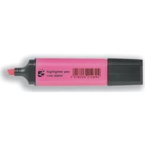 5 Star Office Highlighter Chisel Tip 1 5mm Line Pink Pack 12