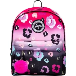 Gradient Leopard Print Backpack (One Size) (Pink/Black) - Hype