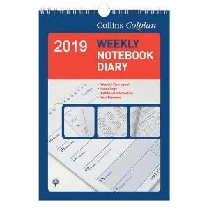 Collins Colplan 60 Series 2019 Weekly Notebook Calendar Week to View