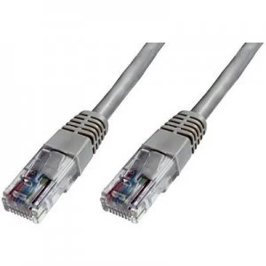 Digitus RJ45 Network cable, patch cable CAT 5e U/UTP 20.00 m Grey
