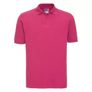 Russell Mens 100% Cotton Short Sleeve Polo Shirt (XL) (Fuchsia)