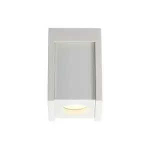 1 Light Ceiling GU10, White Paintable Gypsum With Matt White Cover - Luminosa Lighting