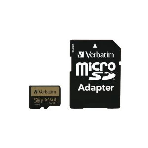 Verbatim Pro Plus 64GB MicroSDXC Memory Card