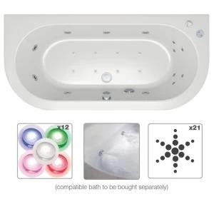 Cooke Lewis Ultimate Chroma therapy LED Wellness Spa system with Chrome controls