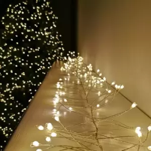 288 LED 1.8m Premier Christmas Outdoor 8 Function Garland Wire Lights in Warm White