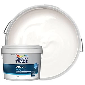 Dulux Trade Vinyl Matt Emulsion Paint - White 10L