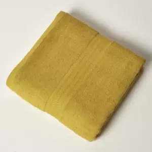 HOMESCAPES Mustard 100% Combed Egyptian Cotton Jumbo Towel 500 GSM - Mustard