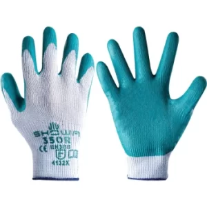 Nitrile Coated Grip Gloves, Grey/Green, Size 8